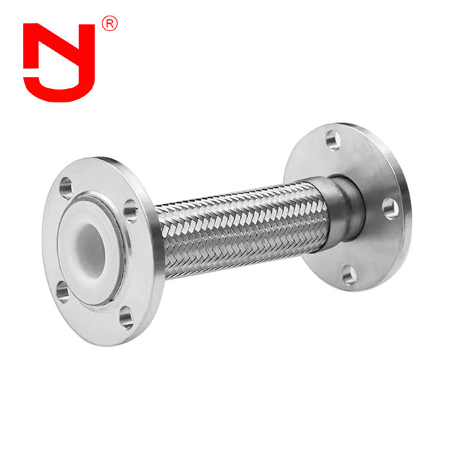 PTFE bekleding roestvrijstalen draad gevlochten gegolfde metalen slang gas slang