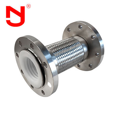 PTFE bekleding roestvrijstalen draad gevlochten golvende metalen slang gevlochten